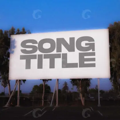 Premade cover art “Blue Lettering”: lettering, blue tones
