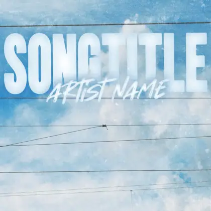 Arte de portada musical «Blue Lettering»: tipografía; color azul