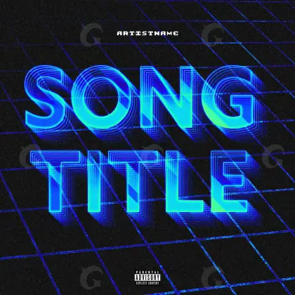 Обложка для песни «Blue Lettering»: типографика; палитра — синяя