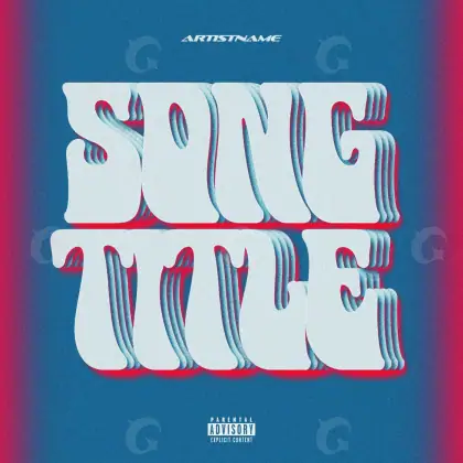 Обложка для песни «Blue Lettering»: типографика; палитра — синяя