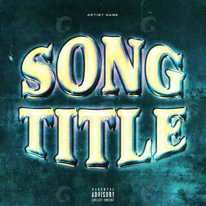 Music cover artwork “Blue Lettering”: lettering, blue tones