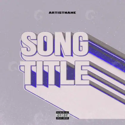 Music cover artwork “Blue Lettering”: lettering, blue tones