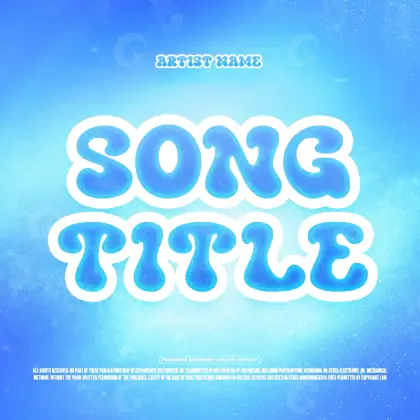 Обложка для песни «Blue Lettering»: типографика; палитра — синяя