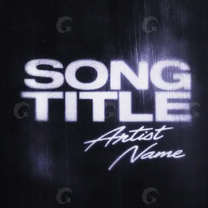 Music cover artwork “Blue Lettering”: lettering, blue tones
