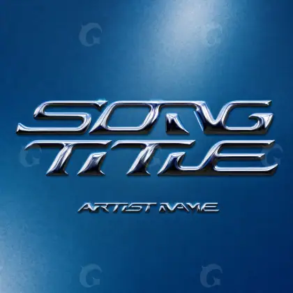 Обложка для альбома «Blue Lettering»: типографика; палитра — синяя