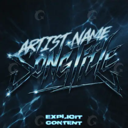 Обложка для альбома «Blue Lettering»: типографика; палитра — синяя
