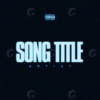 Album cover art “Blue Lettering”: lettering and abstract, blue tones