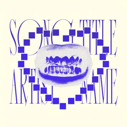 Arte de portada musical «Blue Lettering»: tipografía; color azul