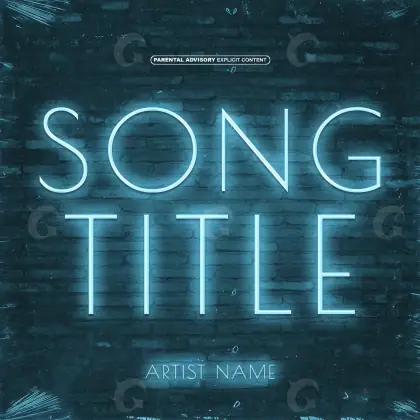 Обложка для альбома «Blue Lettering»: типографика; палитра — синяя