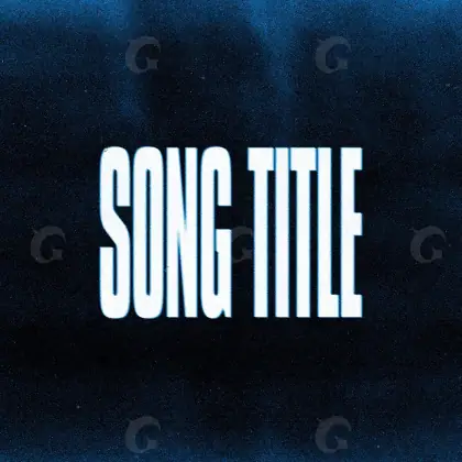 Готовая обложка для трека «Blue Lettering»: типографика; палитра — синяя