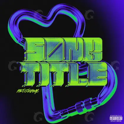 Portada para canción «Blue Lettering»: tipografía; color azul