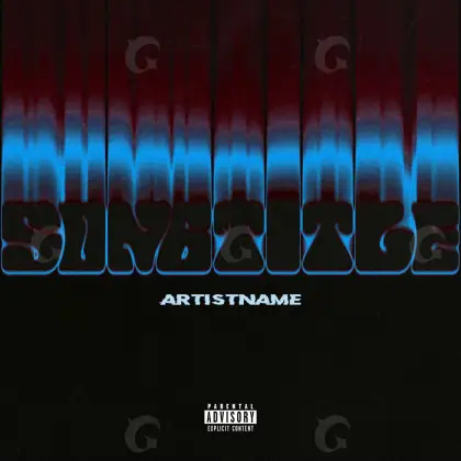 Album cover art “Blue Lettering”: lettering, blue tones