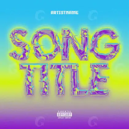 Portada para canción «Blue Lettering»: tipografía; color azul