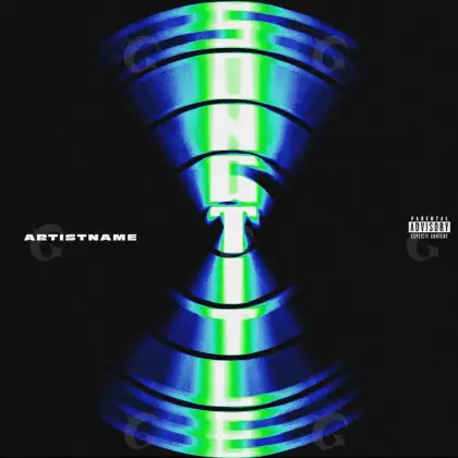 Portada para canción «Blue Lettering»: tipografía; color azul