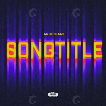Arte de portada musical «Blue Lettering»: tipografía; color azul