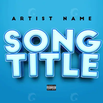 Обложка для альбома «Blue Lettering»: типографика; палитра — синяя