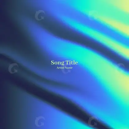Готовая обложка для трека «Blue Lettering»: типографика; палитра — синяя