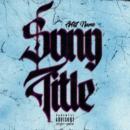 Portada para canción «Blue Lettering»: tipografía; color azul