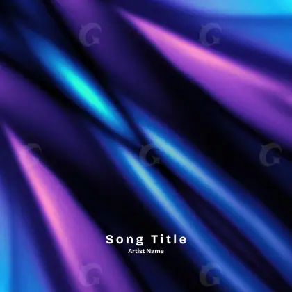 Готовая обложка для трека «Blue Lettering»: типографика; палитра — синяя