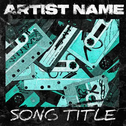 Album cover art “Blue Lettering”: lettering and abstract, blue tones