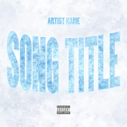 Arte de portada musical «Blue Lettering»: tipografía; color azul