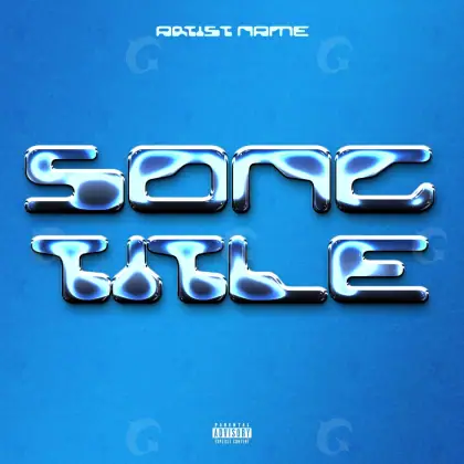 Portada para canción «Blue Lettering»: tipografía; color azul