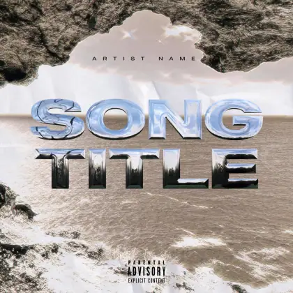 Arte de portada musical «Blue Lettering»: tipografía; color azul