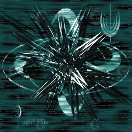 Arte de portada musical «Blue Lettering»: tipografía; color azul