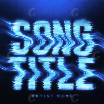 Обложка для альбома «Blue Lettering»: типографика; палитра — синяя