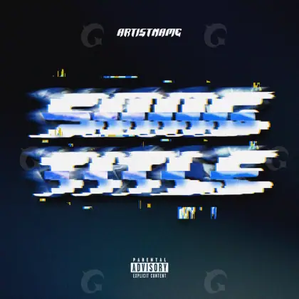 Music cover artwork “Blue Lettering”: lettering, blue tones