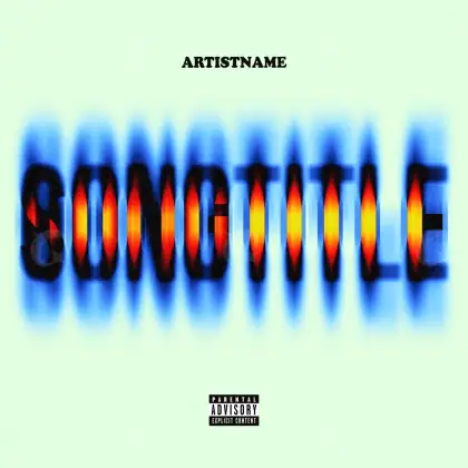 Music cover artwork “Blue Lettering”: lettering, blue tones