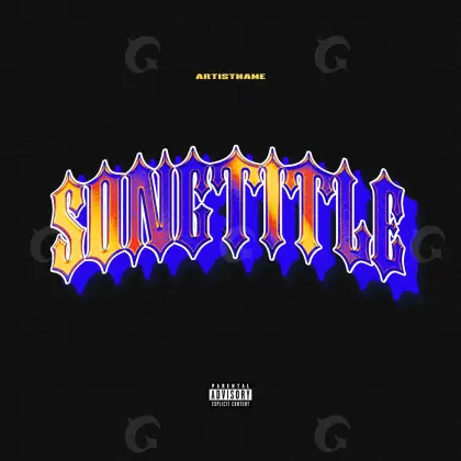 Album cover art “Blue Lettering”: lettering, blue tones