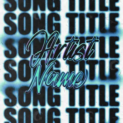 Portada para canción «Blue Lettering»: tipografía; color azul