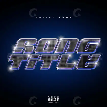 Portada para canción «Blue Lettering»: tipografía; color azul