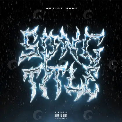 Music cover artwork “Blue Lettering”: lettering, blue tones