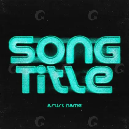 Готовая обложка для трека «Blue Lettering»: типографика; палитра — синяя