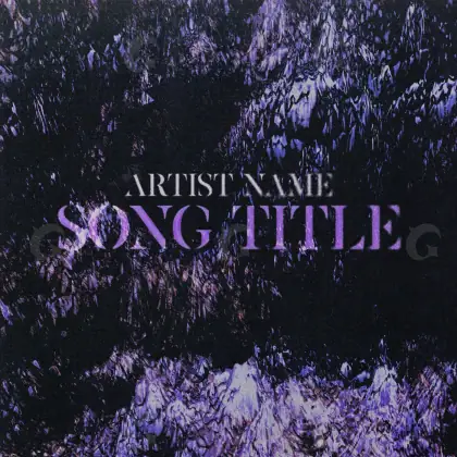 Portada para canción «Blue Lettering»: tipografía; color azul