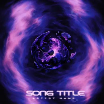 Music cover artwork “Blue Lettering”: lettering, blue tones