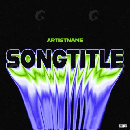 Music cover artwork “Blue Lettering”: lettering, blue tones