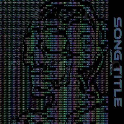Portada para canción «Blue Lettering»: tipografía; color azul