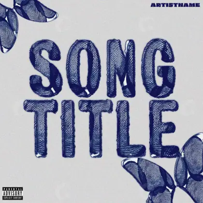 Обложка для альбома «Blue Lettering»: типографика; палитра — синяя