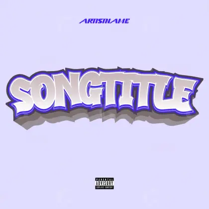 Portada para canción «Blue Lettering»: tipografía; color azul