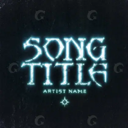 Обложка для песни «Blue Lettering»: типографика; палитра — синяя