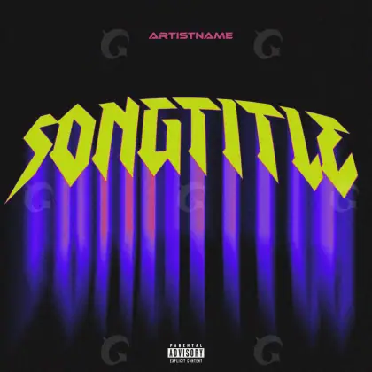 Portada para canción «Blue Lettering»: tipografía; color azul