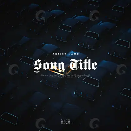 Music cover artwork “Blue Lettering”: lettering, blue tones