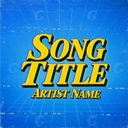 Обложка для песни «Blue Lettering»: типографика; палитра — синяя