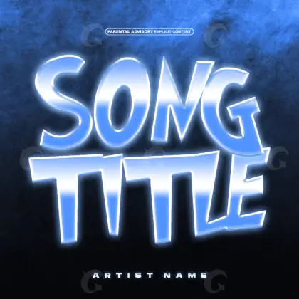 Обложка для альбома «Blue Lettering»: типографика; палитра — синяя
