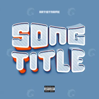 Arte de portada musical «Blue Lettering»: tipografía; color azul