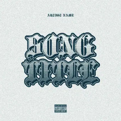 Portada para canción «Blue Lettering»: tipografía; color azul