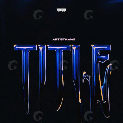 Обложка для альбома «Blue Lettering»: типографика; палитра — синяя